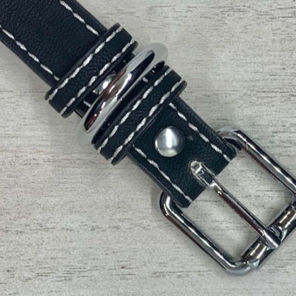 Pet Dog Black Leather Collar - Picture 4 of 4